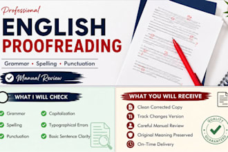professionally proofread, edit, and improve your english text