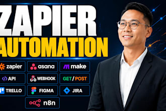 zapier automation asana make com api webhook post get trello make figma jira n8n