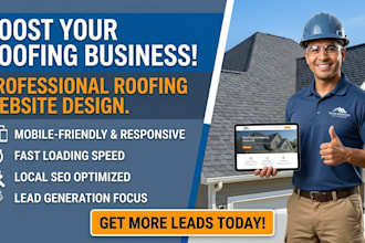design a roofing website solar website construction website contractor website