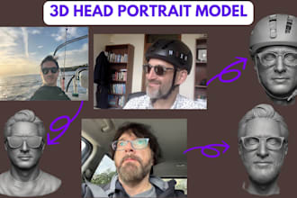 convert photo to 3d head model picture to 3d image to stl for 3d printing