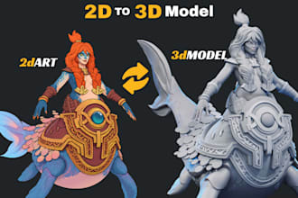 convert 2d image photo to 3d model, picture to 3d, image to stl for 3dprinting