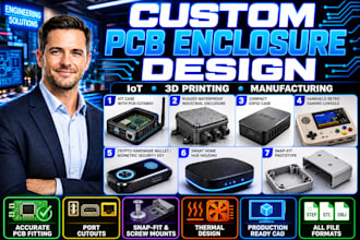 design custom pcb enclosure for 3d printing and manufacturing