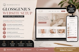 design a glossgenius website for your spa