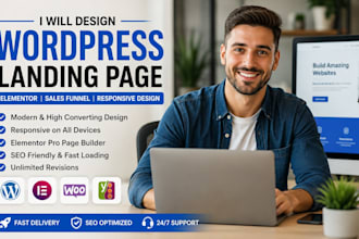 design wordpress landing page,website development,website redesign developement