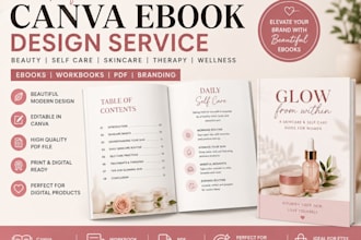 design beauty self care skincare therapy canva ebook PDF workbook branding