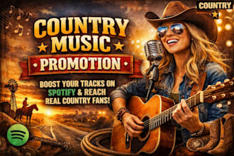 do country music promotion music track spotify playlist promotion to fan