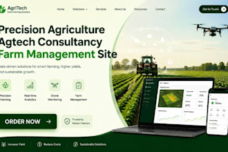 design wix precision agriculture website agtech consultancy farm management site