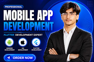 develop flutter android ios mobile app with firebase backend