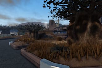 do low poly roblox map, assets, characters and terrain map environment