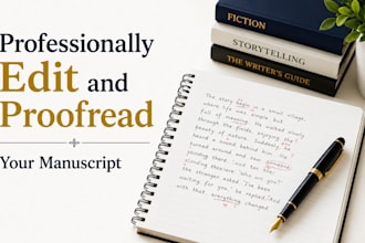 professionally proofread and edit your fiction manuscript