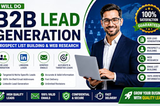 b2b lead generation and linkedin prospect research