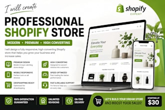 create a modern shopify ecommerce store