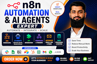 develop n8n ai agent, n8n workflow, ai automation, or n8n automation