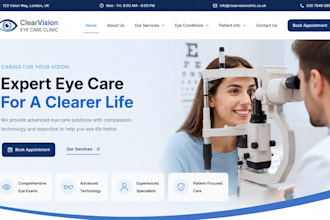 design squarespace ophthalmology website optometrist website eye care clinic web