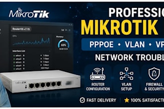 configure mikrotik, cisco, gpon olt, vlan and network troubleshooting