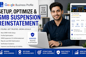 setup a verified google my business profile and reinstate suspended gmb listings