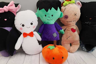 create soft handmade custom plush toys stuffed animal plushies crochet kawaii