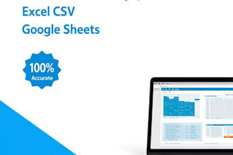 do accurate product data entry in excel csv google sheet