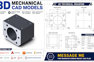 create mechanical cad models engineering product design and technical drawing