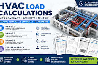 do acca manual j, d, s heating cooling load and hvac design