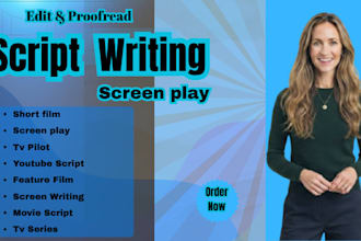 write edit screenwriting screenplay scriptwriting moviescript filmscript tvpilot