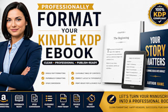 professionally format your kindle KDP ebook
