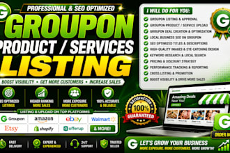 do groupon approve local business optimize product walmart etsy shopify listing