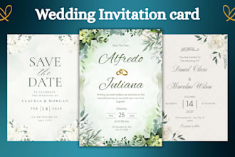design beautiful wedding invitation birthday invitation and event cards