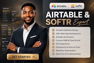 setup airtable automation, n8n ai, airtable database crm, clay com, softr expert