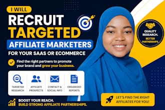 recruit high convert affiliate and influencers for your saas or ecommerce sale