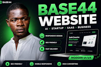 build a professional base44 ai website for startup or business