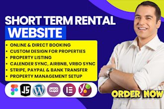 build short term rental website vacation rental website property rental website