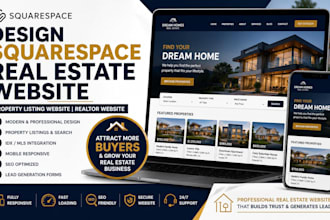design squarespace real estate website property listing website realtor website