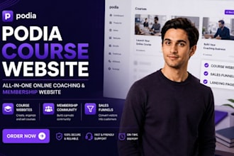 design podia website online coaching website membership community website
