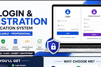 develop secure PHP login registration and authentication