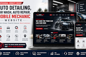 design auto detailing, car wash repair mobile mechanic website