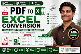 convert PDF to excel or word manually with accuracy