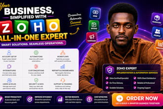 set up your zoho CRM, zoho one, zoho creator, and zoho books system