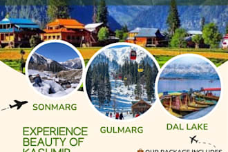create an attractive travel flyer, brochure and tourism poster