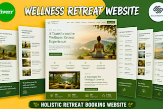build squarespace wellness retreat website holistic retreat booking website