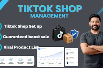set up tiktok shop, product listing, tiktok shop affliate and dropshipping