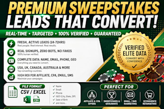 give premium takes sweeps leads, crypto leads, forex leads, gamblers leads