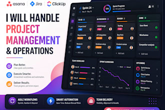 handle project management and operations using asana jira clickup agile tools