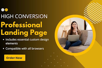 create a high conversion and professional landing page