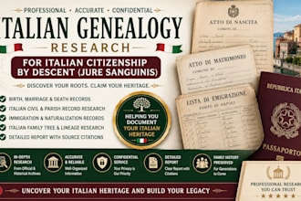 do italian genealogy research for italian citizenship by descent
