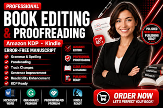 book editing proofreading amazon KDP kindle editor