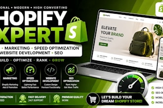 do shopify store design marketing speed optimization website development SEO