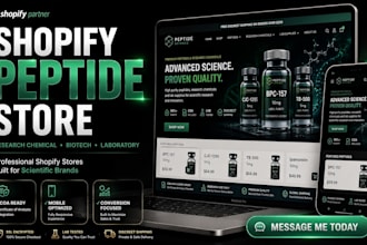 design shopify peptide research chemical biotech laboratory nutraceutical store