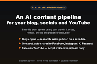 build an ai content pipeline to automate your blog, social media and youtube