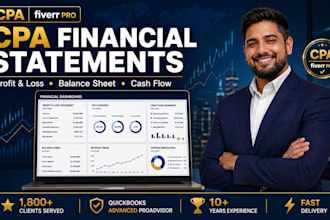 prepare US gaap profit and loss, balance sheet and financial statements